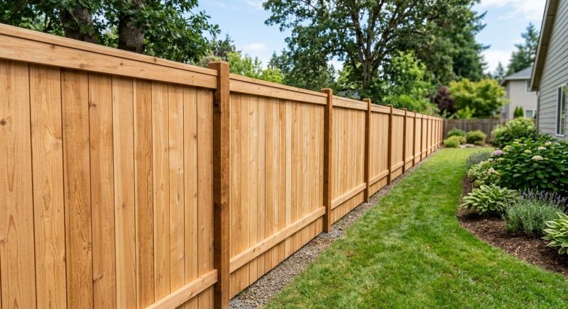 Wood Plank Fence Installation in Roseville, CA