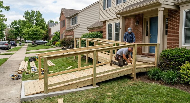 Hardwood Ramp Installation in Wilmington, NC