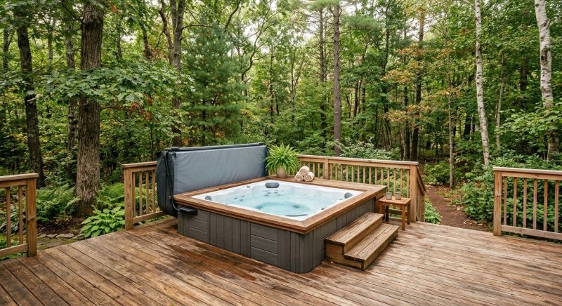 Hot Tub Deck Installation in Boston, MA