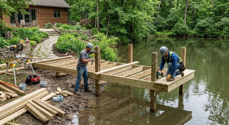 Pond Dock Construction in Olathe, KS
