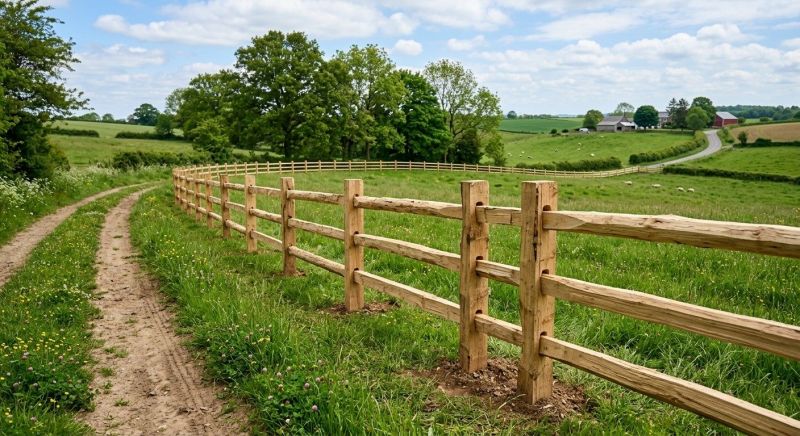 Split Rail Fence Replacement in Roseville, CA