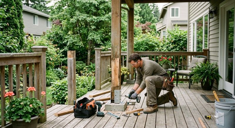 Veranda Post Repair in Seattle, WA
