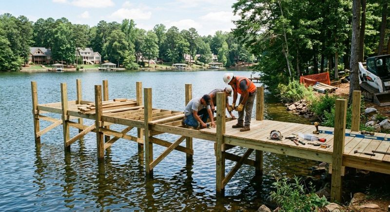 Wood Dock Installation in Overland Park, KS