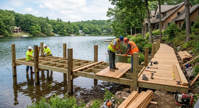 Wood Dock Installation in Kansas City, KS